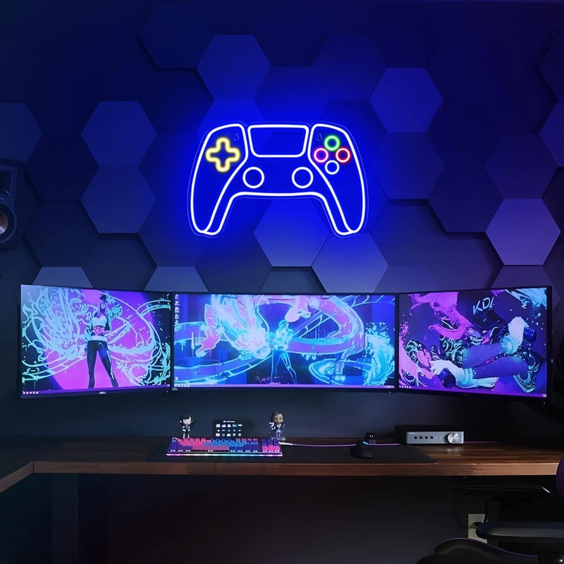 Kavaas Gamer Neon Sign, Neon Controller Sign for Gaming Room Decor - Gaming Neon Sign for Teen Boys Room Decor - Best Gamer Gifts for Teenage Boys, Kids - Image 2